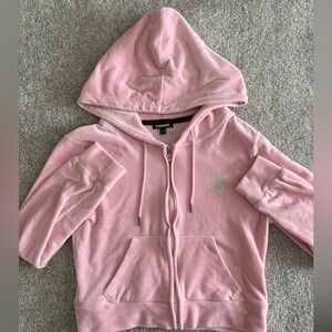 Pink rhinestone playboy hoodie
